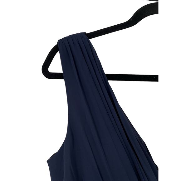 Eliza J Embellished high low chiffon dress gown blue size 8 - Picture 3 of 8